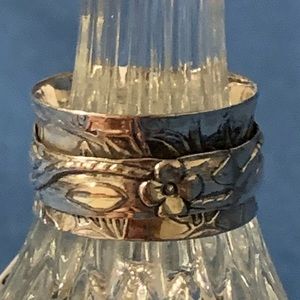 Sterling silver spinner ring
